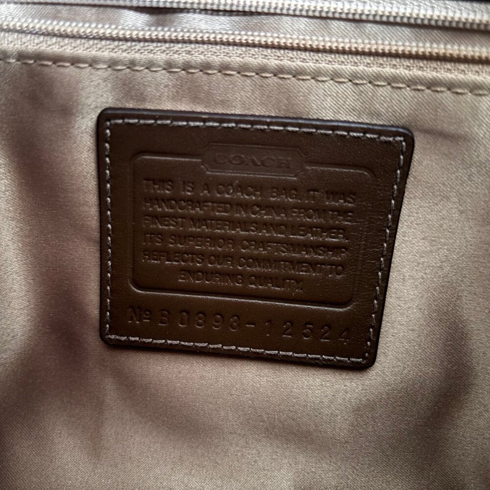 Coach 12524 Brown Turnlock Canvas/Suede Patchwork *RARE* - Picture 4 of 4